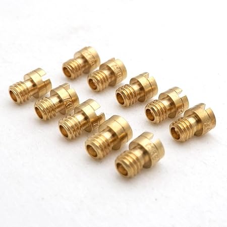 yunshuo 10 x Rund Kopf Main Jet 5 mm für (Keihin Vergaser CVK PE GY6 150 CG125 pz26 90,92,95,98,100,105,108,110,115,120 90–120