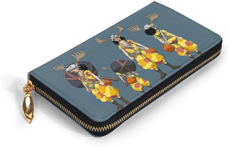 Amazon One Pieceウソップ 女性メンズ財布ファスナー両面本革長財布大容量防水 財布ラウンドファスナー牛革長財布 バッグ スーツケース