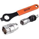 Unyverwise Bike Crank &amp; BB Remover Tool w/ 16mm Spanner, 2-in-1 Repair Set | Crank Removal Tool, Bottom Bracket Tool, 16mm Wrench Included, Bicycle Repair Tool, 2-in-1 Tool Set