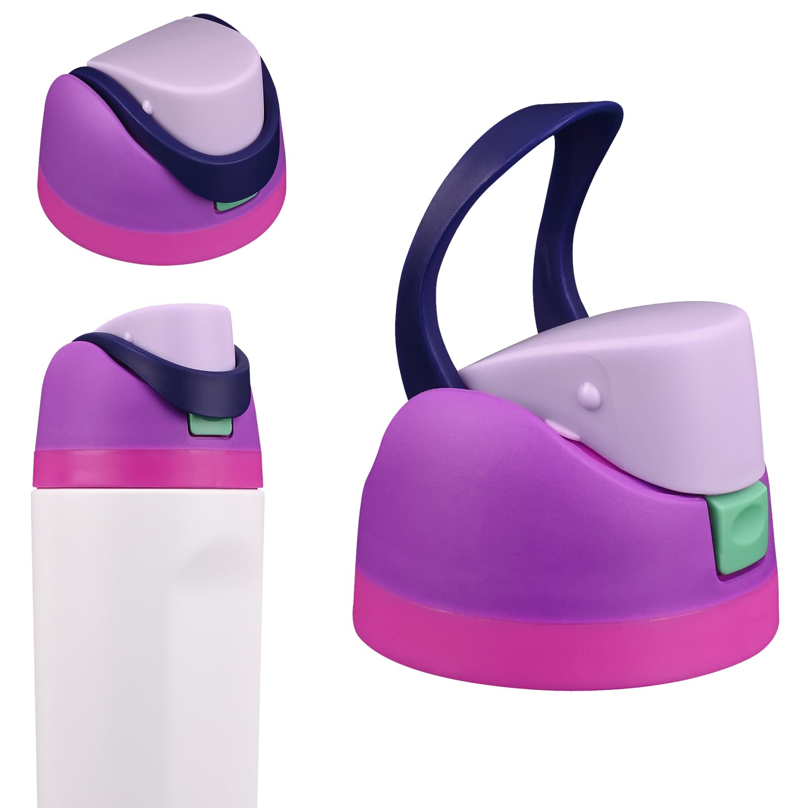 Photo 1 of Moukiween Replacement Cap for Owala Freesip Bottle, One Button Water Bottle Top Lid Accessories Compatible with Owala Cup 16oz 24oz 32oz 40oz, BPA-Free, No Water Leakage, Magenta