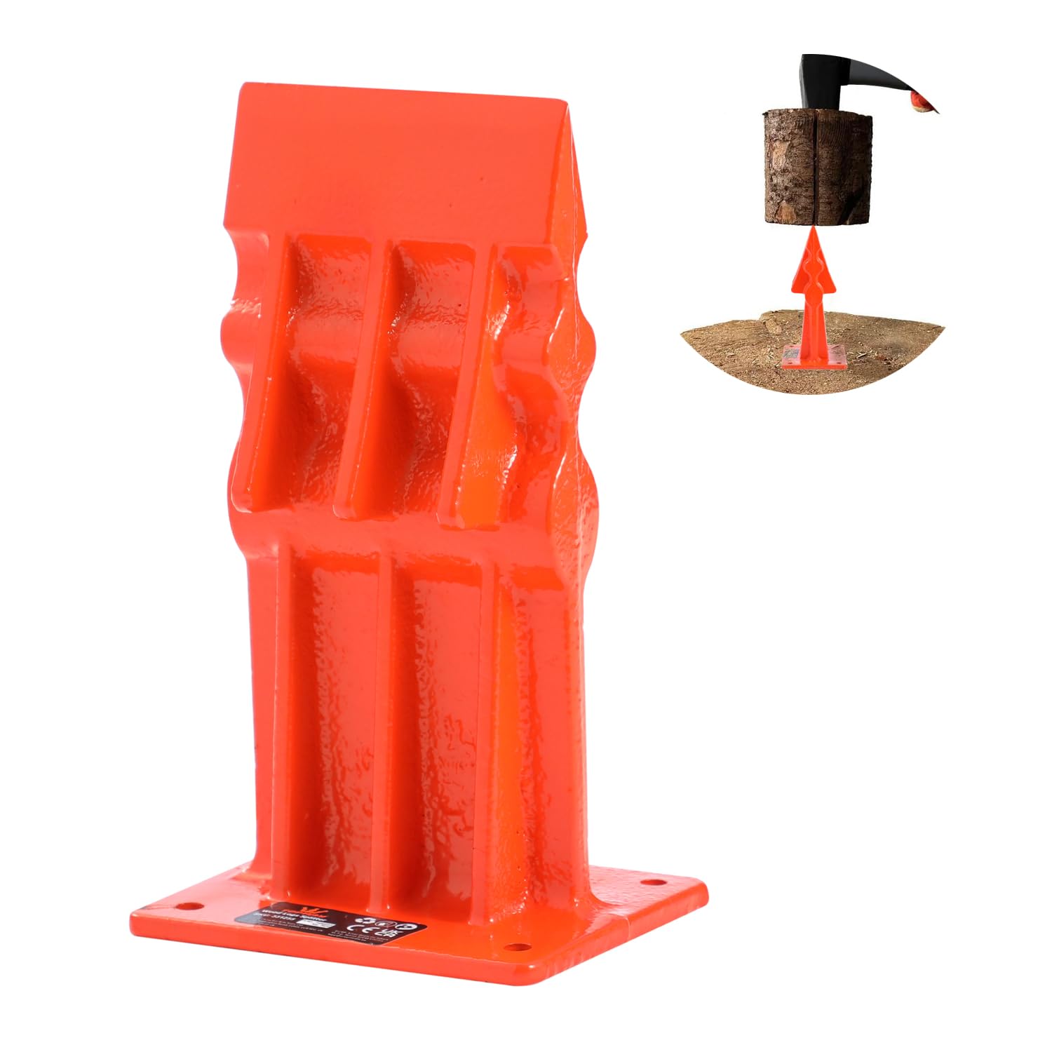 TOPWAY Wood Log Splitter 7 Inch Portable Firewood Splitter for Small to Medium Size Log Chopping Splitting Tool 331255A