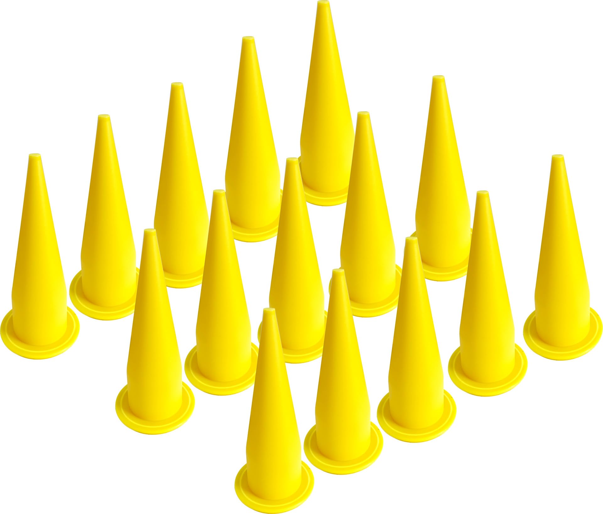 ANZHUO Caulking Nozzle for Sausage Caulking Gun Durable Epoxy Piston Caulk Reusable Caulk Nozzle Applicator Sprayer used for sealing seams on exterior walls of buildings (15 pieces-yellow)