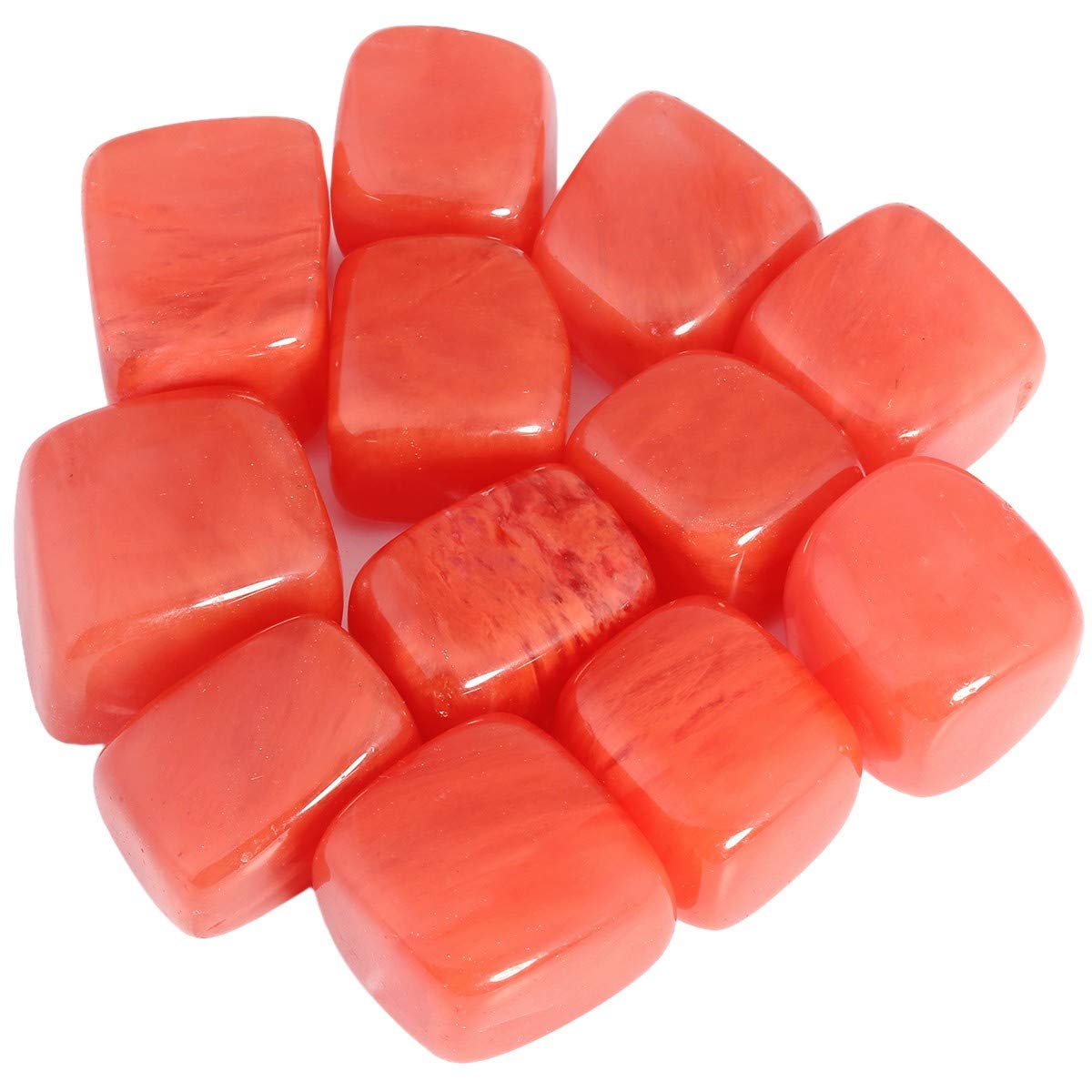 mookaitedecor 1lb/460g Cherry Quartz Crystals Tumble Stones Bulk, Semi Precious Tumbled Stones Healing Crystal Gift Decorative Rocks for Crafts Garden Plant Pot Home Table Decoration