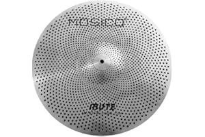 Mosico Low Volume Crash Cymbal Mute Cymbal Silver Drum Cymbal for Drummer Practice (18"Crash)