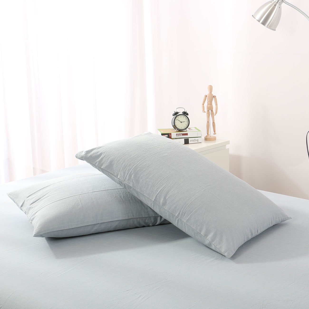 Queen Size Beauty Decor Minimalistic Style Duvet Cover Set Denim Blue Bedding Sets Lightweight Microfiber Comforter Cover With Pillow Shams Bedding Home Kitchen Wudfurniture Com