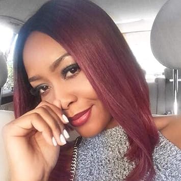 Amazon Com Choshim Hair Ombre Burgundy Short Lace Front Wigs
