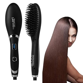  Ionic Hair Straightener Brush Anti Scald