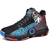 Aiscahent Basketball Shoes for Boys and Girls, Walking Running Shoes Breathable Comfortable Boys Sneakers for Little and Big Kids