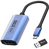 Guermok Video Capture Card, USB3.0 HDMI to USB C Capture Card, 4K Full 1080P60FPS Capture Devices for Gaming Live Streaming V