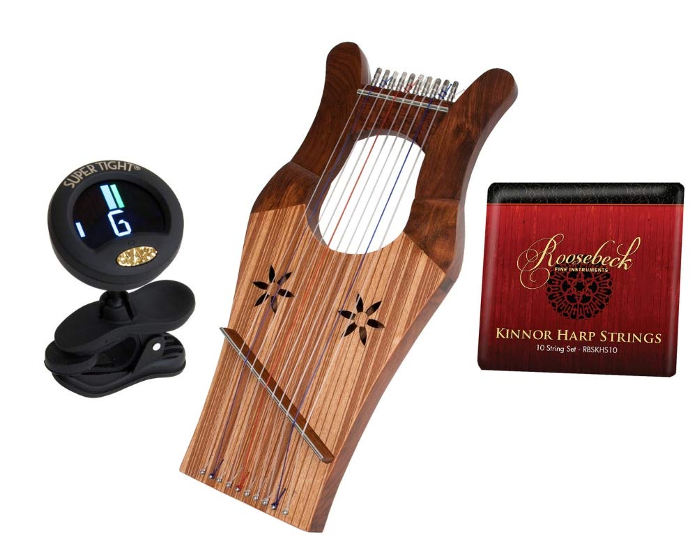 King+David%27s+Package+Includes%3a+Mini+Kinnor+Harp+King+Davids+W%2fGig+Bag+%e2%80%93+Dark+%2b+Kinnor+Harp+Replacement+String+Set+%2b+Snark+Clip-On+Chromatic+Tuner