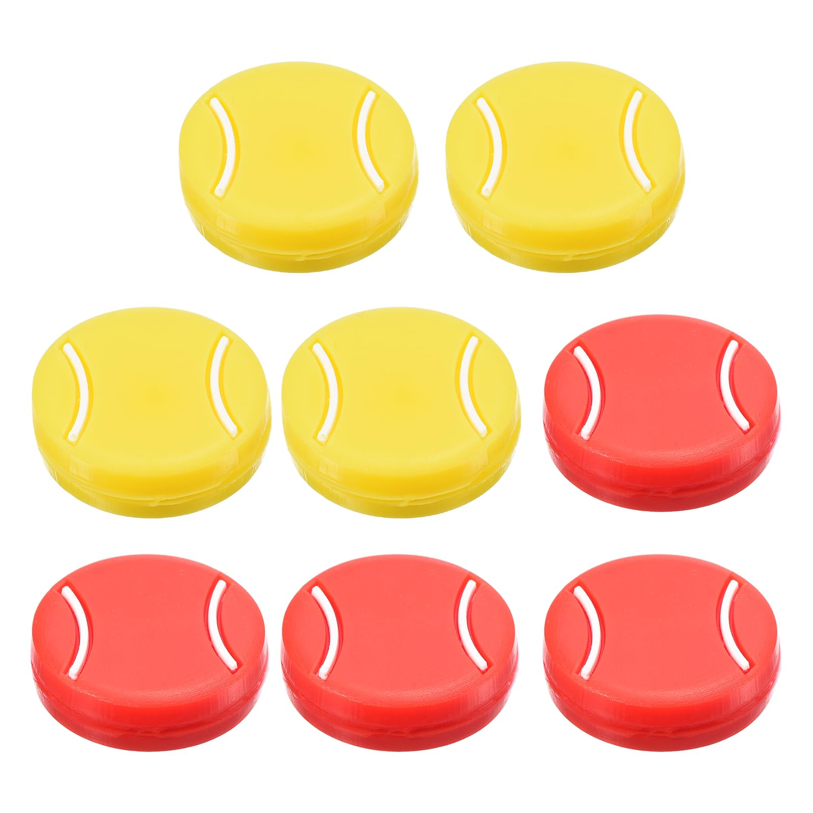 PATIKIL Tennis Racket Vibration Dampener, 8 Pack Tennis Racket Damper Silicone Racket String Shock Damping Absorber for Tennis Racket and String, Yellow/Red