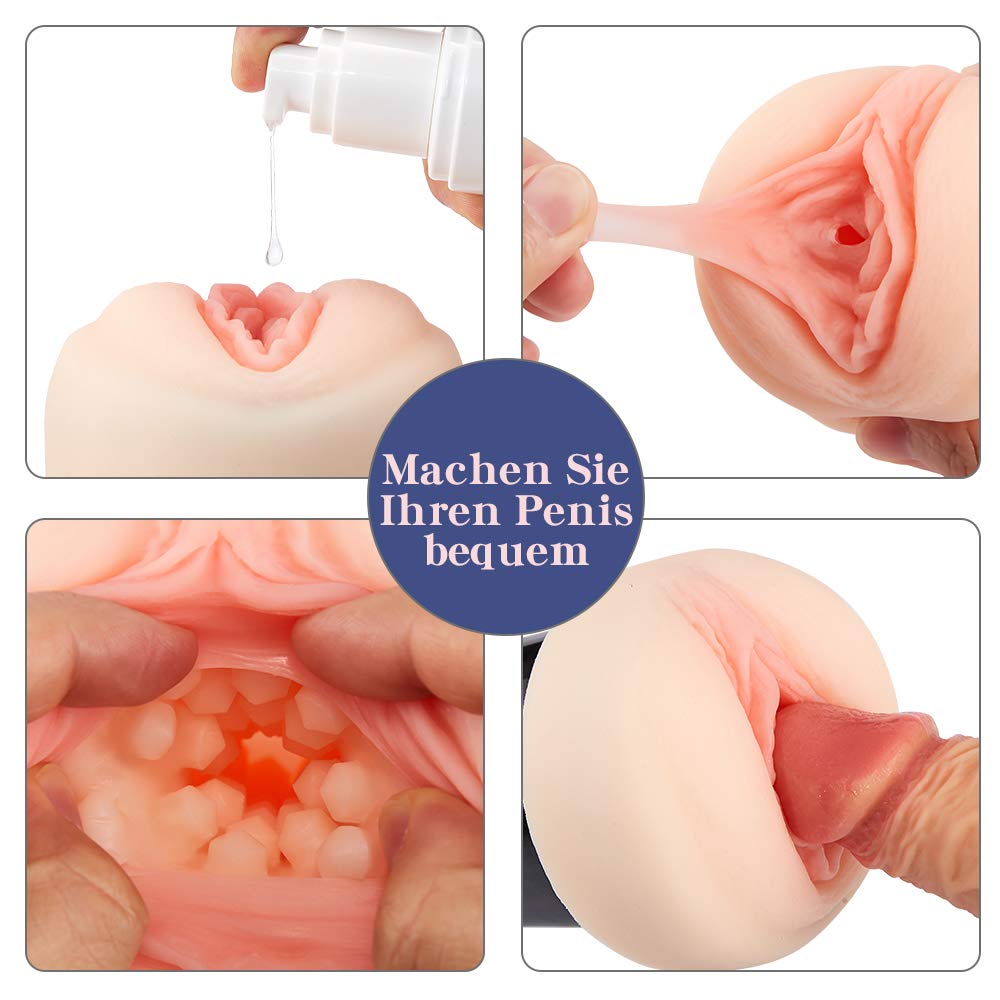 (2019 Neu) Elektrischer Masturbieren für Mann mit 5 Saugintensitäten Automatische Masturbatoren 10 Vibrations modi Mastubator Mann Taschenmuschi Sexspielzeug Männer Realistische Vagina Muschi