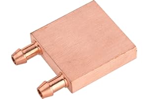 ZASCHMOY Pure Copper Water Cooling Block for Graphics GPU & CPU 40mm X 40mm X 10mm - High Efficiency Heat Transfer for Mother