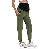 V VOCNI Maternity Jogger Pants Women's Quick Dry Lounge Scrub Joggers Pockets Sweatpants Workout Clothes