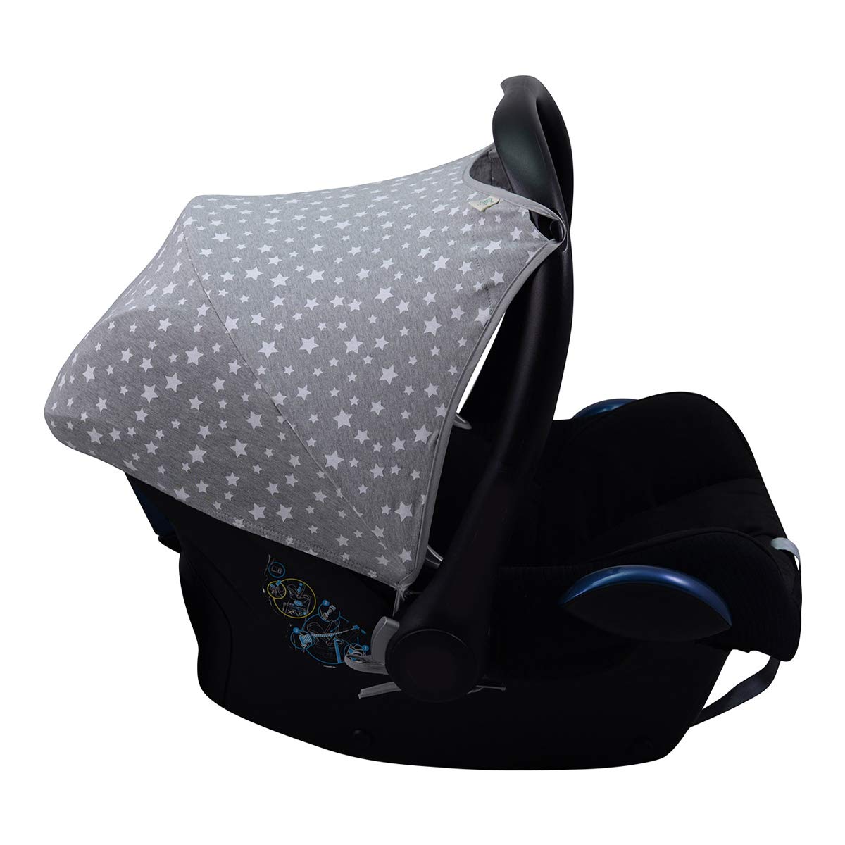 JYOKO Kids Canopy Hood Compatible with Maxi COSI Cabriofix White Star