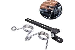 NATGIC 2" Inch Motorcycle Springs Seat Brackets Solo Seat Mount Kit for Harley Chopper Bobber Softail Sportster