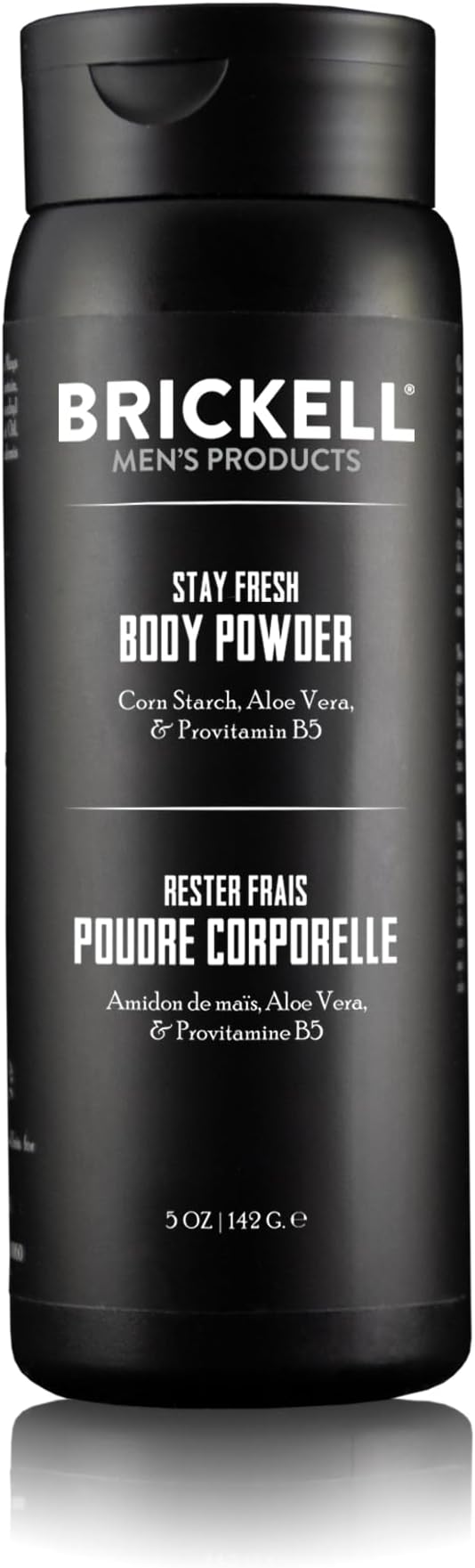 Brickell Men's Stay Fresh Body Powder, Talc-Free, Aloe, 5 oz
