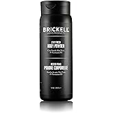 Brickell Men's Products Stay Fresh Body Powder for Men, Natural and Organic Talc-Free, Absorbs Sweat, Keeps Skin Dry, Unscented, 5 oz