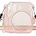 Katia Camera Case Bag Compatible for Fujifilm Mini 9 Instant Camera, also for Fujifilm Mini 8 Instant Film Camera with Strap - Shining Pink
