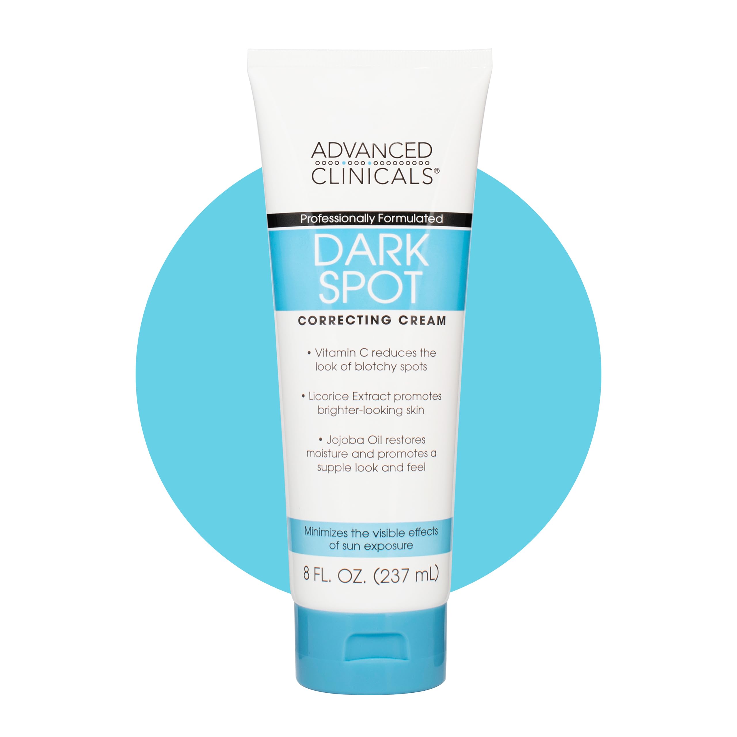 Advanced Clinicals Dark Spot Therapeutic Cream with Vitamin C. Hydroquinone Free. For Age Spots, Blotchy Skin. Face, Hands, Body. Large 8oz Tube. by Advanced Clinicals