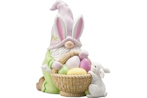 Easter-Decorations Gnomes-Decor Spring Table Ornaments - Spring Decor Resin Faceless Easter Gnomes Figurines Gifts for Easter Theme Party or Basket Stuffers Filler 3.5*1.5*3.5 inch Newman House Studio