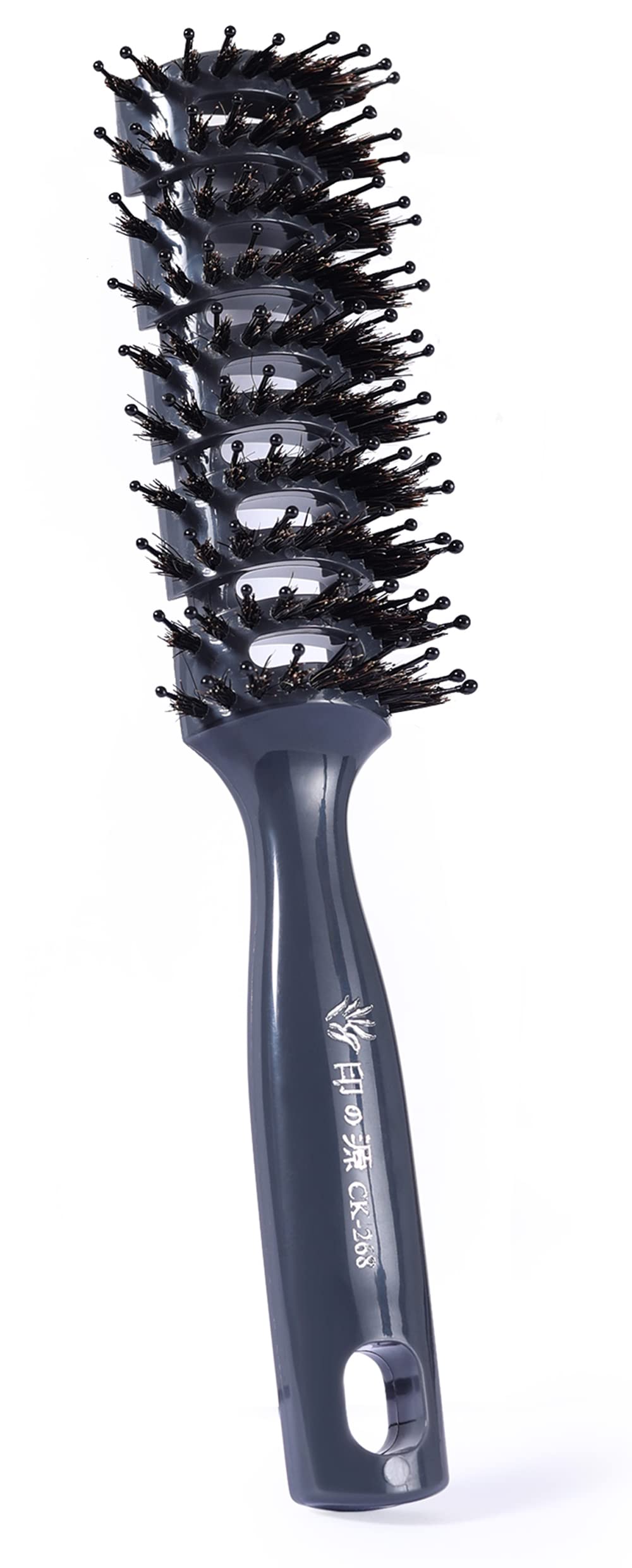 PERFEHAIR Boar Bristle Vent Hair Brush for Men & Women, Vented Hairbrush with Boar & Ball Tipped Nylon Bristles for Short Curly Straight Hair Blow Drying Styling Quickly, Static Free & Heat Resistant