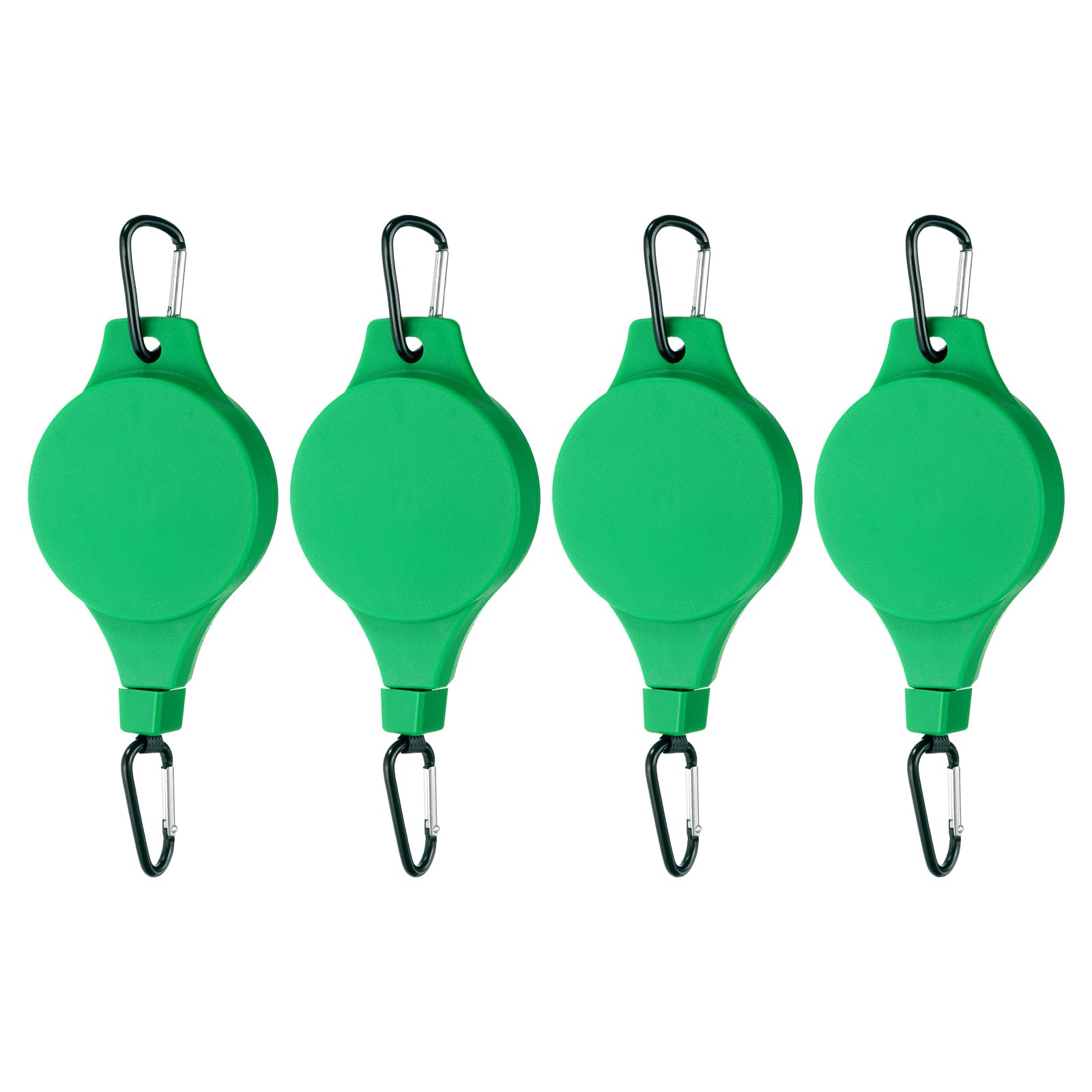 PATIKIL Plant Hanger, 4 Pcs Pulley Retractable Hanging Flower Basket Hook Indoor and Outdoor Plant Pots Holder, for Planters, Flower Basket, Wind Chimes, Lanterns, Bird Feeders, Green