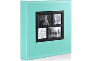 Benjia Photo Album 4x6 500 Pockets Pictures, Extra Large Capacity Vintage Leather Cover Photo Albums that Holds 500 Vertical 