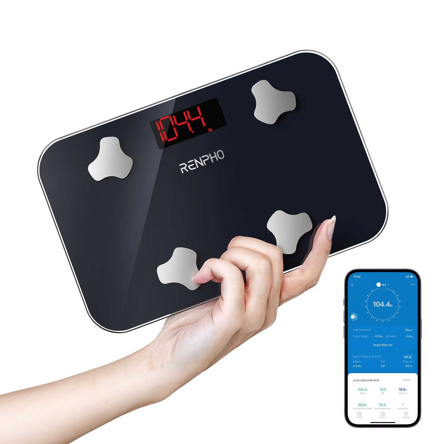 Smart Scales That Sync With Fitbit Fitbit Aria Wi-Fi Smart Scale