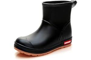 Rain Boots Women and Men Superior Anti-Slip Waterproof Rubber Boots Casual Chealsea Classic Ankle Boots Durable Rain Shoes Mu