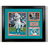 Framed Jaylen Waddle Miami Dolphins Facsimile Laser Engraved Signature Football 14x11 3 Photo Collage