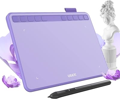 Ugee 6.5x4 Inch Drawing Tablet with Battery-Free Stylus 8192 Pressure