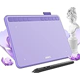 Ugee Drawing Tablet 6.5x4 Inches Computer Graphics Tablets with 10 Hot Keys，Digital Tablet Battery-Free Stylus 8192 Pressure 