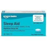 Amazon Basics Care Sleep Aid Tablets, Doxylamine Succinate 25 mg, Nighttime Sleep Aid for Adults, 96 Count