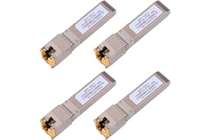 GESD 4PACK 10G SFP+ to RJ45 Copper Module, High-Speed 10GBase-T Transceiver, 10Gb SFP+ Ethernet CAT.6a/7 up to 30 Meters, Compatible with Cisco,Ubiquiti,Netgear,D-Link,TP-Link,Mikrotik,Unifi and more