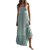 R.Vivimos Womens Summer Boho Sexy Backless Long Dresses