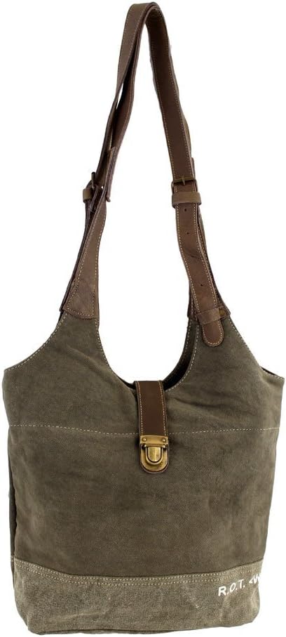Large Women's Cotton Shoulder Bag Recycled Canvas Bag Hobo Bohemian