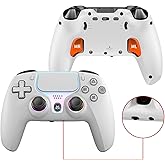 Wireless Controller for PS5, Compatible with PlayStation 5 /PS5 Pro/Slim/PC, with Hall Effect Joysticks, Back Paddles & Macro, Bluetooth 5.0, Turbo, Dual Vibration, 6-Axis Gyro, RGB Ring, 1000mAh, 3.5mm Audio Jack, PS5 Pro Controller Gamepad with Speaker