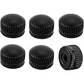M4 Screw Caps for Light Fixture, Ceiling Light Screw Cap Cover, Lamp Shade Holder Replacement Parts, Lamp Finals Decorative hardware, Lamp Knob Nuts, Screw Top, Lamp Parts and Accessories 6 Pack Black