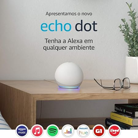 Novo Echo Dot (4ª Geração): Smart Speaker com Alexa - Cor Branca