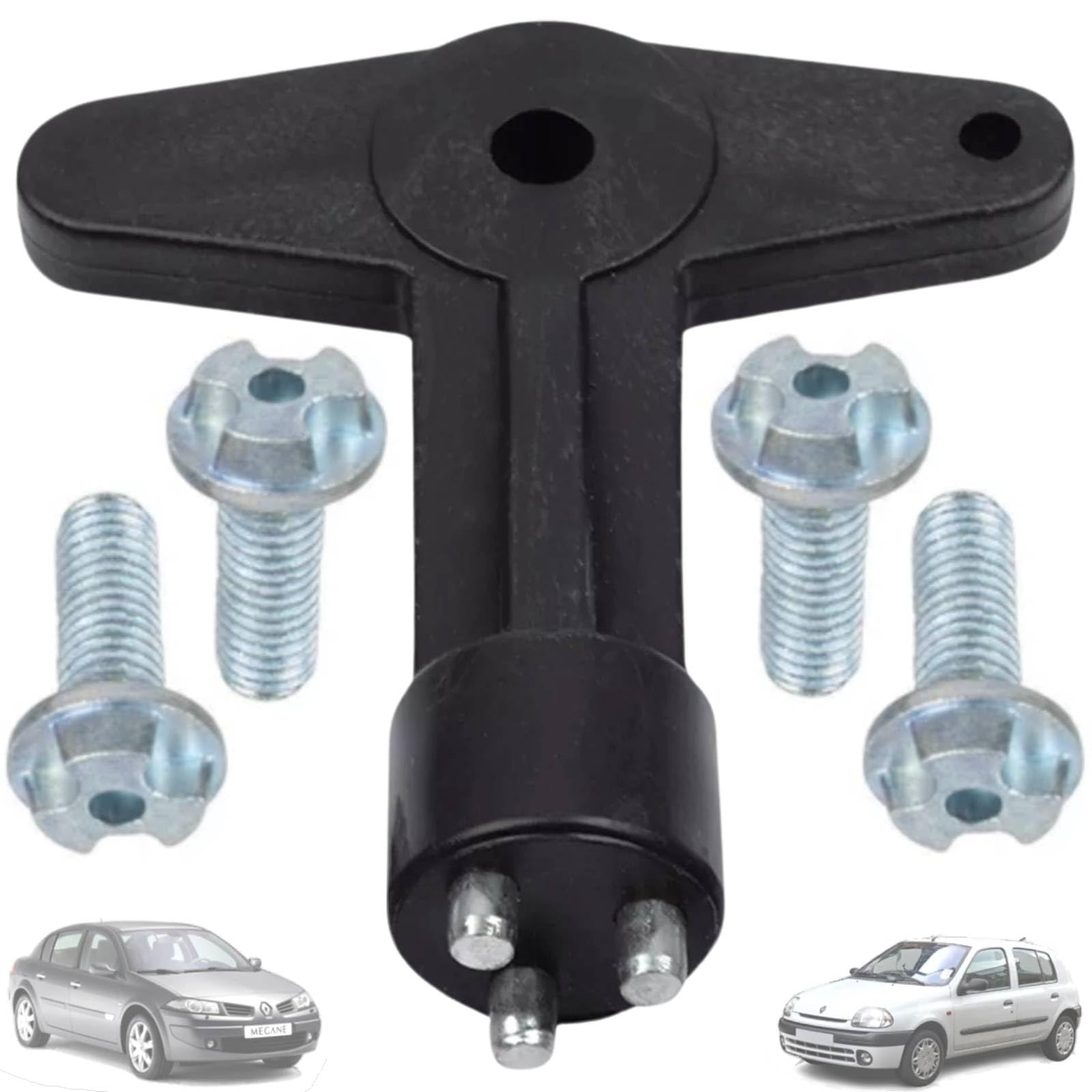 Twowinds Anti-theft Wheel Bolts Screws and Security Key Compatible with Renault Clio Espace Kangoo Megane Opel 7700422600