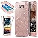 Galaxy S8 Plus Case,ikasus [Full-Body 360 Coverage Protective] Crystal Clear 2in1 Sparkly Shiny Glitter Bling Front Back Full Coverage Soft Clear TPU Silicone Rubber Case for Galaxy S8 Plus,Rose Gold