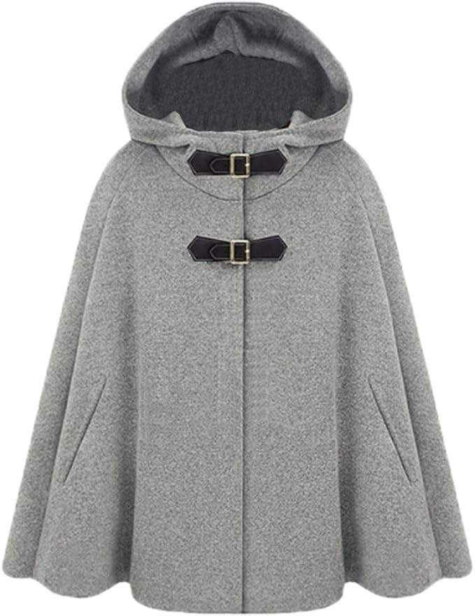 Hooded Poncho Coat Winter Coat Capes 