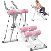 MERACH Ab Machine, Adjustable Ab Trainer Machine, AB Workout Equipment | Independent Dual Tracks for Mountain Climber for Home Gym, Foldable for Home Exercise, Load Capacity 440 LBS, Space-Saving