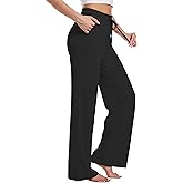 Kivdol Womens Yoga Sweatpants Wide Leg Lounge Pajamas Pants Drawstring Workout Comfy Joggers Sweatpants Pants Pockets