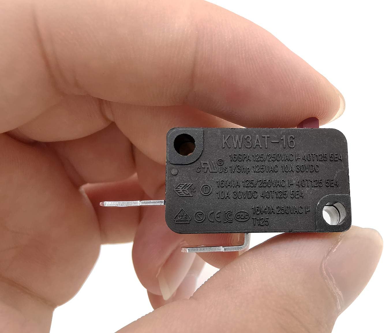 Microwave Oven Door Switch Replacement Part, 16A 125VAC, KW3AT-16, Normally Open - 1Pc: Home Improvement
