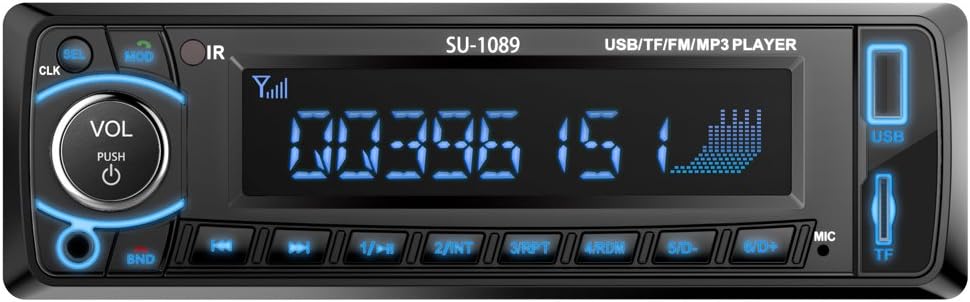 Double Din Car Stereo, 7 Inches Touch Screen Car Radio MP5 MP3 Player,Supports Bluetooth/FM/Rear Camera/USB/TF with Remote Control by Ironpeas