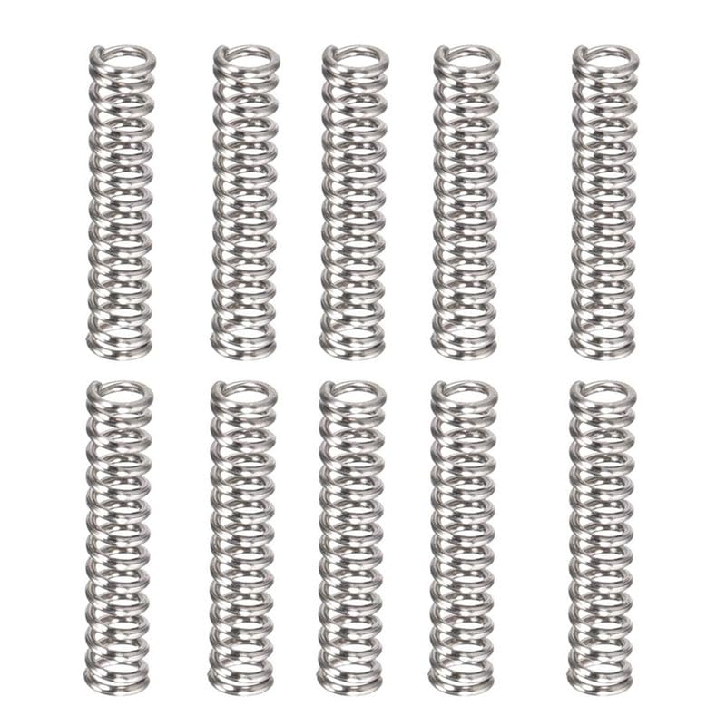 MACHSWON Compressed Spring for Furniture Screen Doors Lawn Mowers Repair Projects Stainless Steel Compression Spring 7mm OD 1mm Wire Size 30mm Free Length 10pcs