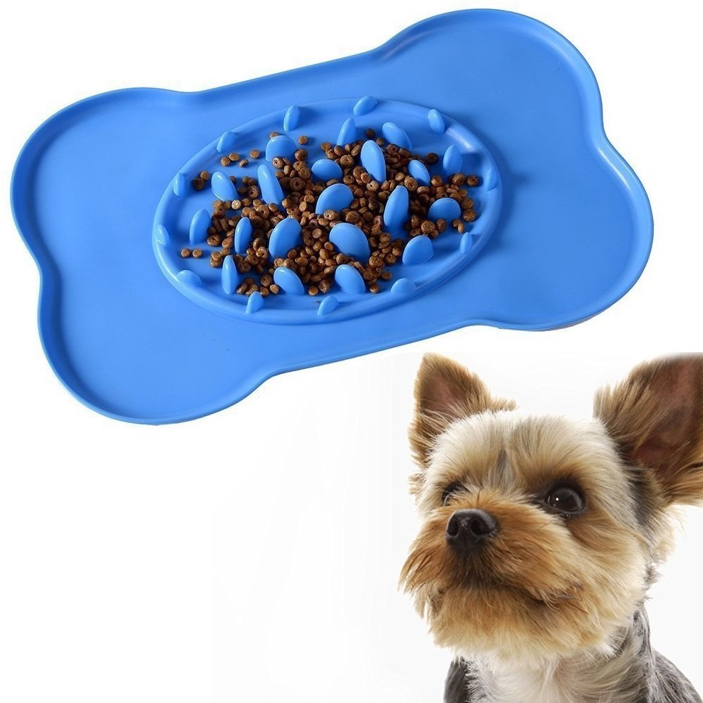 Lauva Slow Eating Dog Bowl, Silicone Large Dog Feeding Mats Non Slip