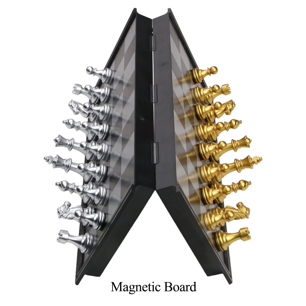 Schachspiel Magnetisch Einklappbar Schachbrett Pädagogische Speil für ab 6 Kinder 25x25cm